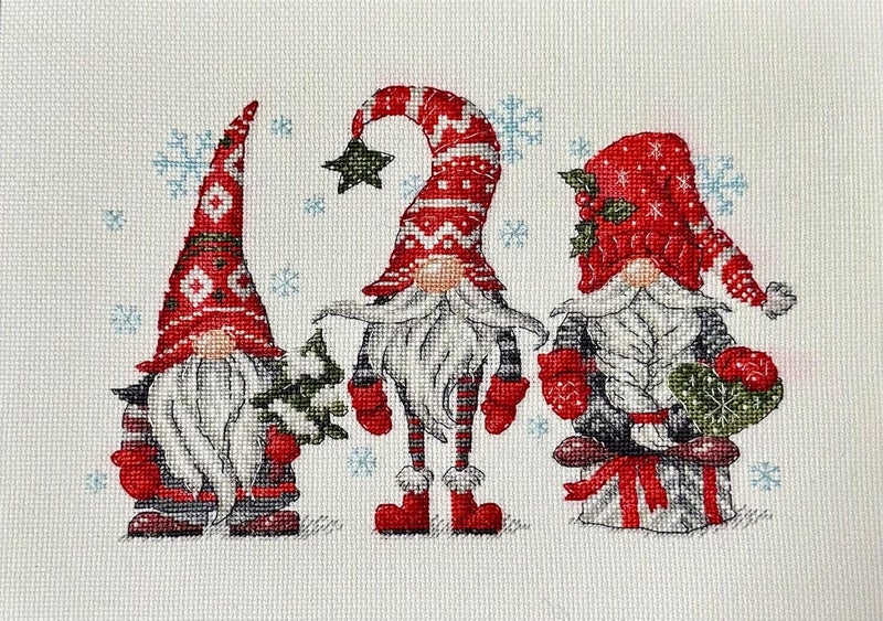 Riolis - Gnomes 2171, Christmas Cross Stitch Kits 11¾"x8¼, Cross Stitch for Beginners & Advanced, Crossstitch for Adults, Counted Stitching Kits, Embroidery Kit Christmas - Image 4